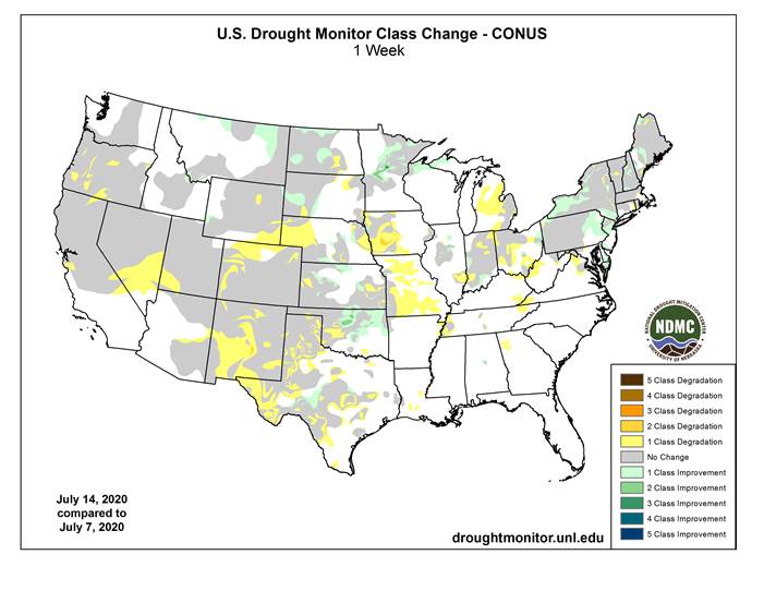 U.S. Drought Monitor Change Map