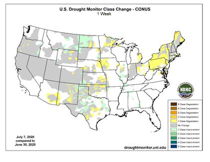 U.S. Drought Monitor Change Map