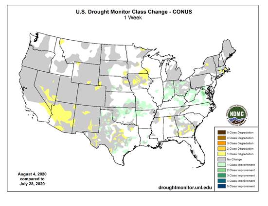 U.S. Drought Monitor Change Map