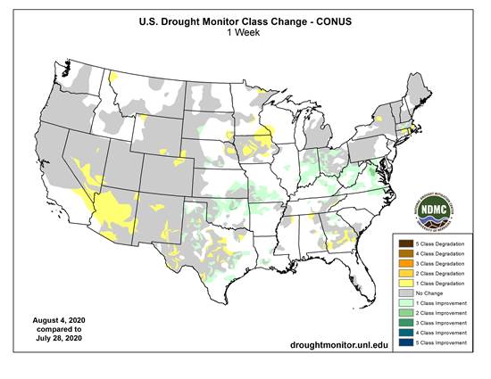 U.S. Drought Monitor Change Map