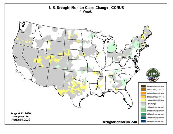 U.S. Drought Monitor Change Map