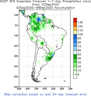 SA Week 1 Accum Precipitation (mm) Forecast
