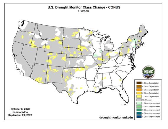 U.S. Drought Monitor Change Map