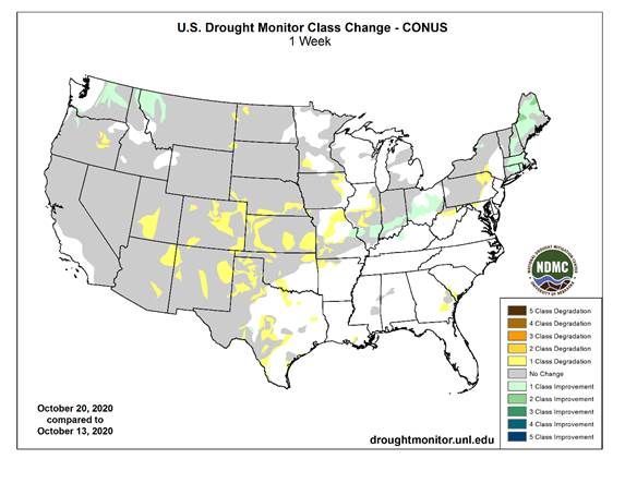 U.S. Drought Monitor Change Map