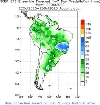 SA Week 1 Accum Precipitation (mm) Forecast