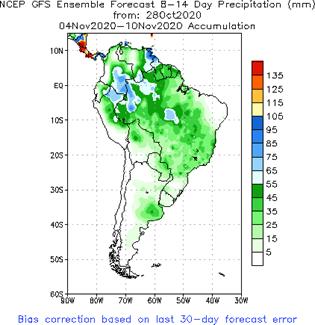 SA Week 2 Accum Precipitation (mm) Forecast