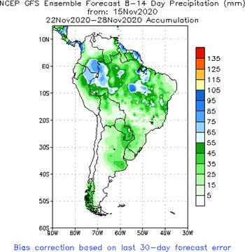 SA Week 2 Accum Precipitation (mm) Forecast