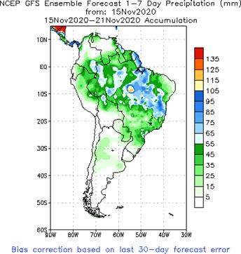SA Week 1 Accum Precipitation (mm) Forecast
