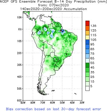SA Week 2 Accum Precipitation (mm) Forecast