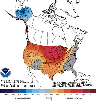 6 to 10 Day Outlook - Temperature Probability