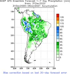 SA Week 1 Accum Precipitation (mm) Forecast