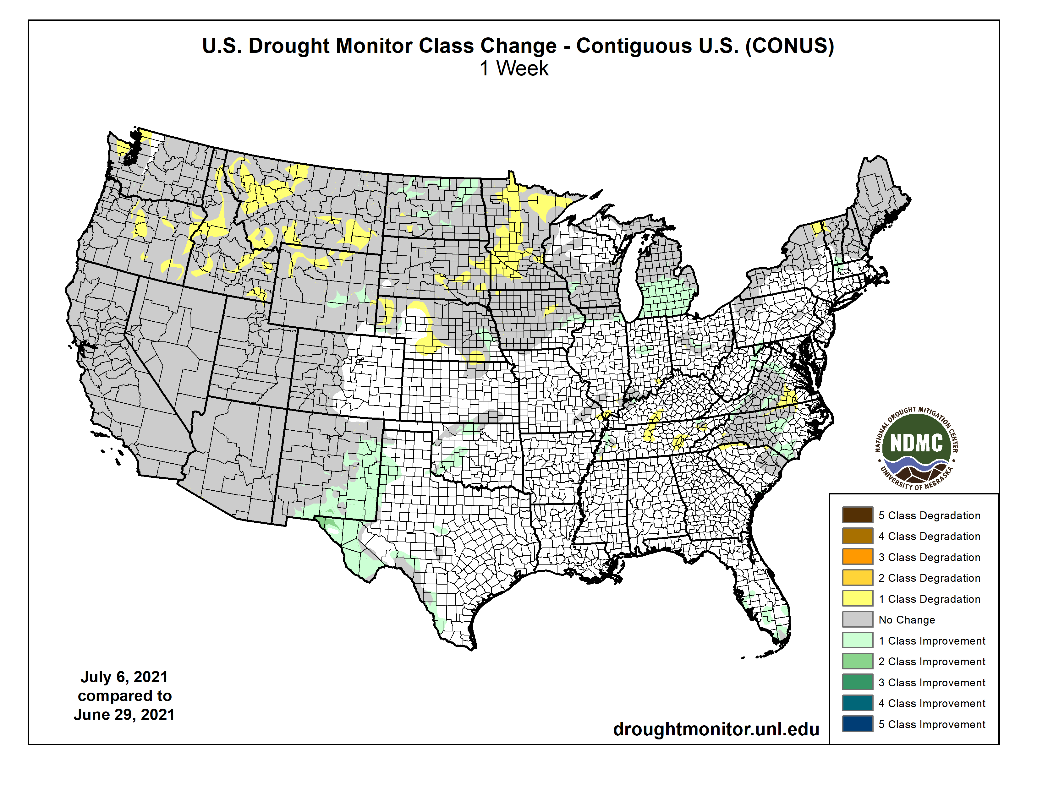 U.S. Drought Monitor Change Map