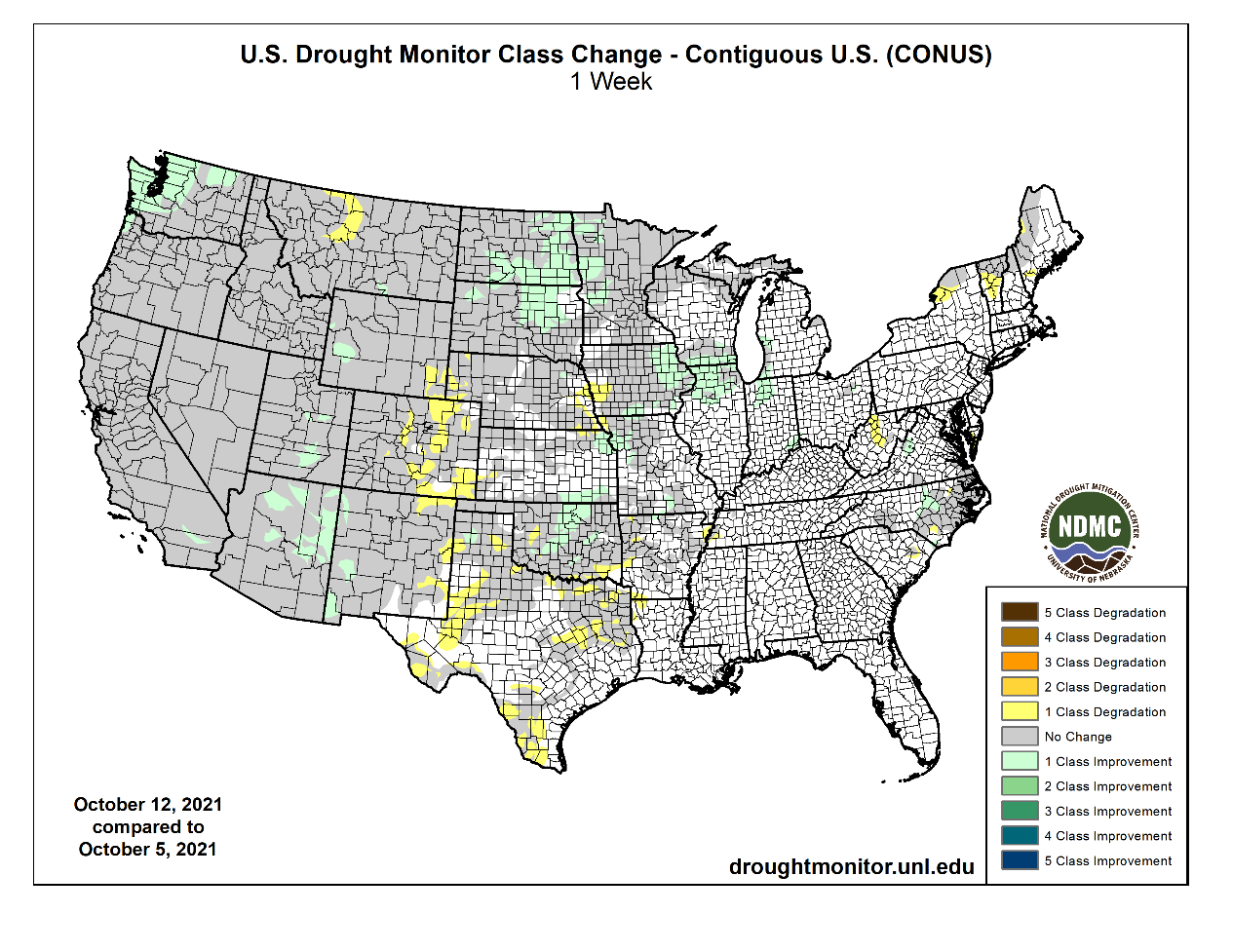 U.S. Drought Monitor Change Map