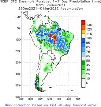 SA Week 1 Accum Precipitation (mm) Forecast