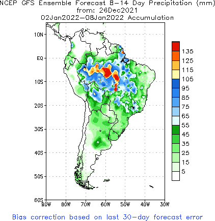 SA Week 2 Accum Precipitation (mm) Forecast