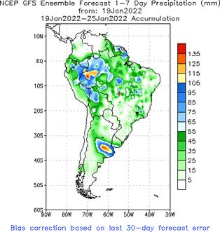 SA Week 1 Accum Precipitation (mm) Forecast