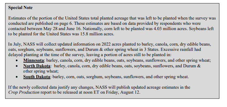 FI snapshot for USDA reports + potential supply prospects & full USDA reports