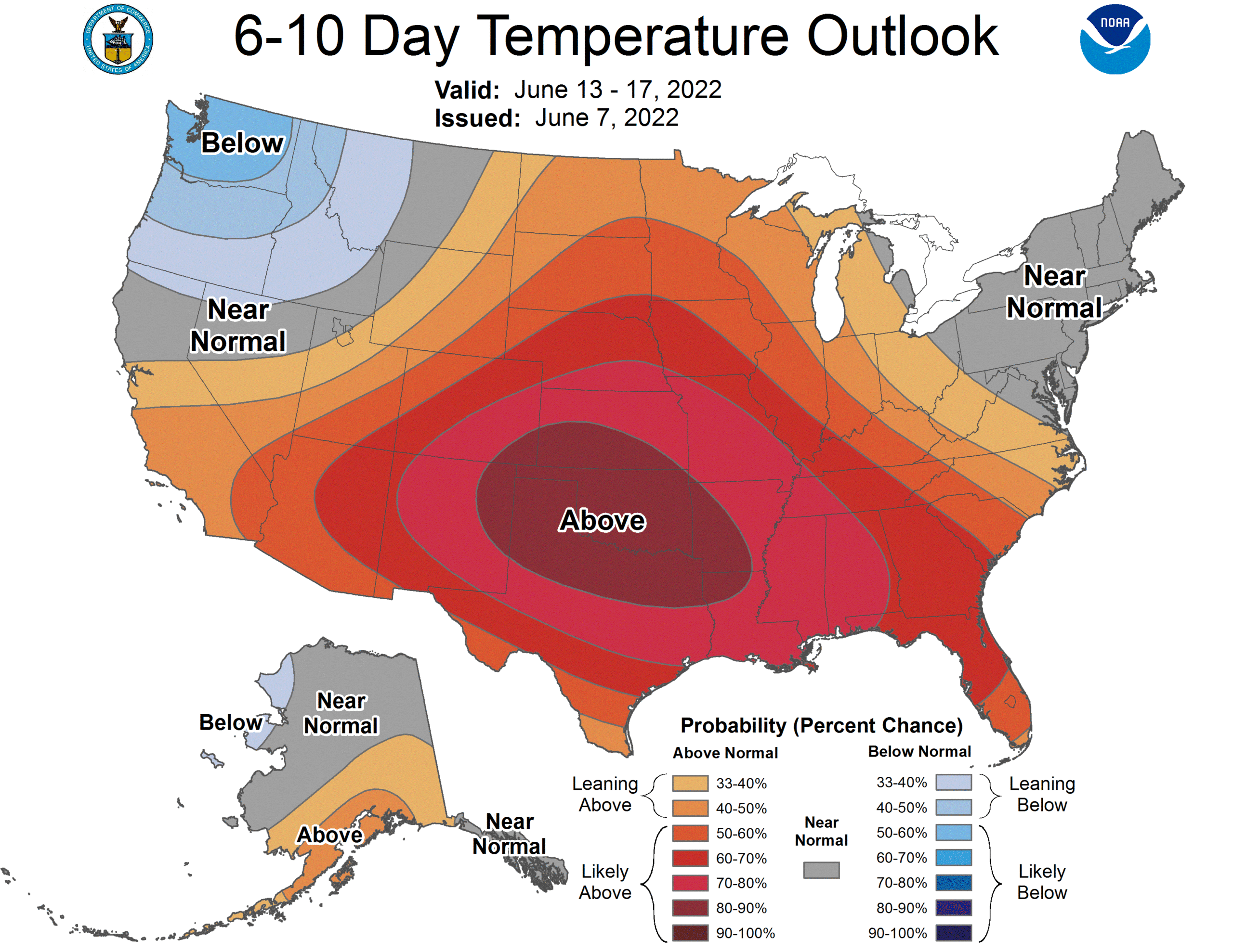 6 to 10 Day Outlook - Temperature Probability