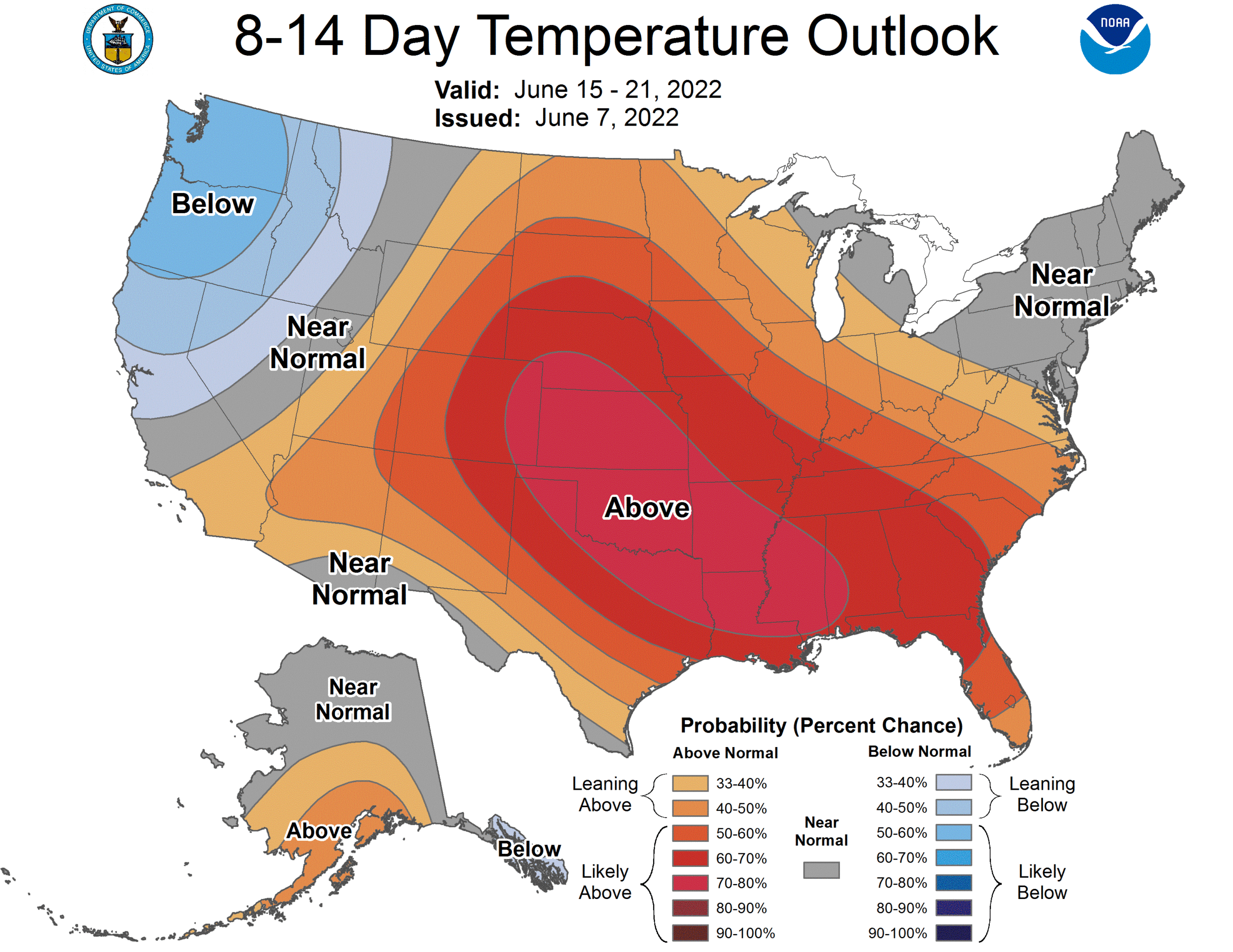 8 to 14 Day Outlook - Temperature Probability