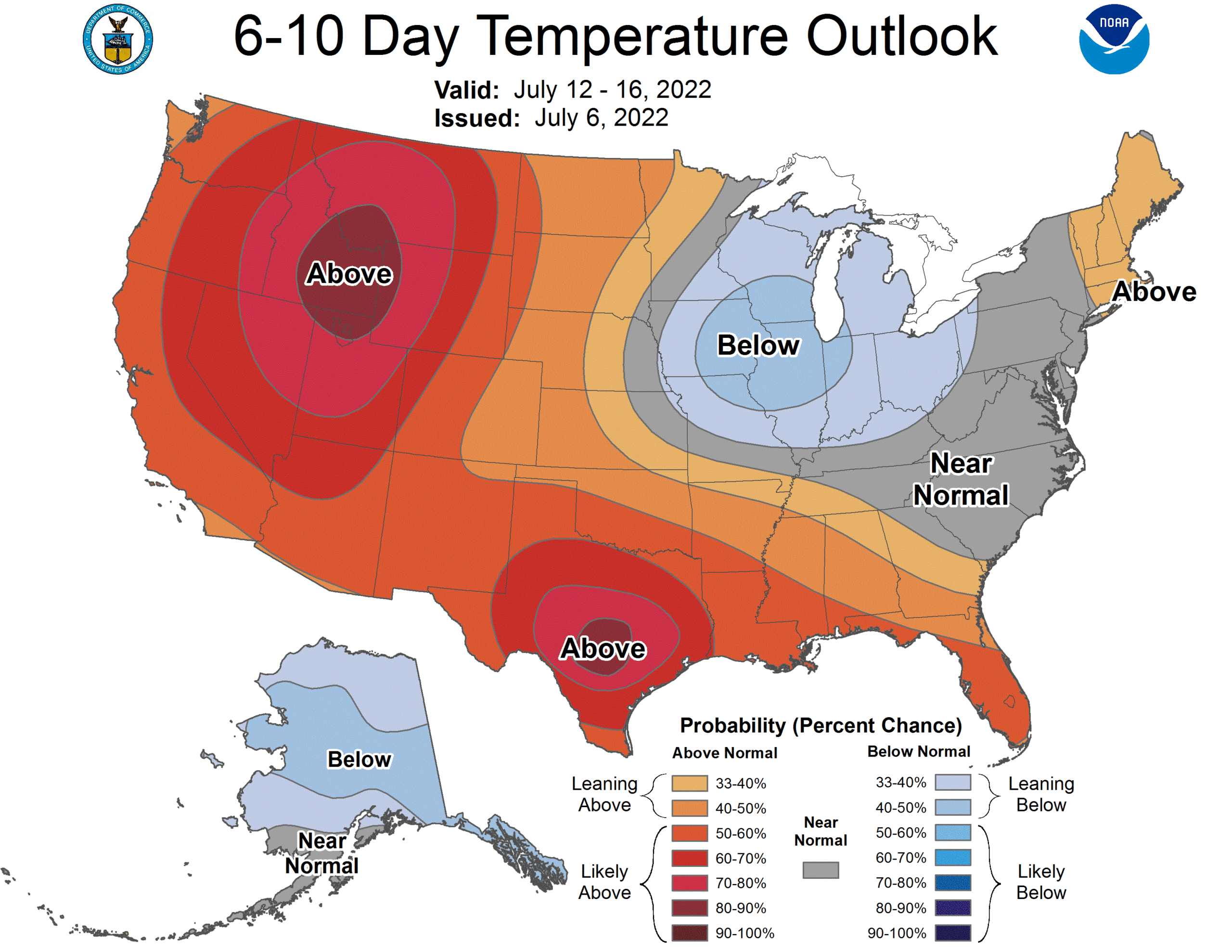 6 to 10 Day Outlook - Temperature Probability