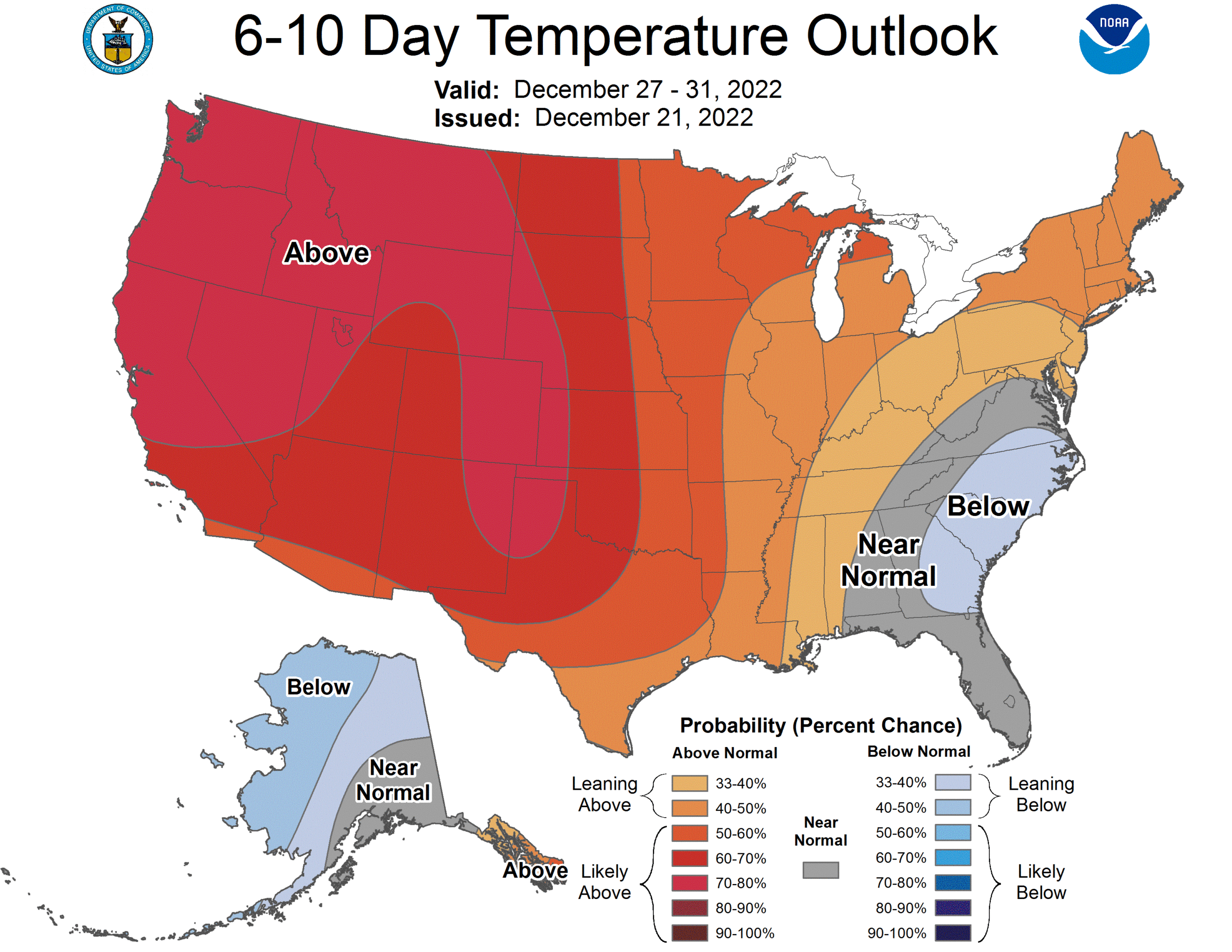 6 to 10 Day Outlook - Temperature Probability