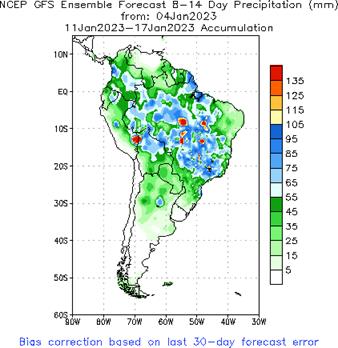 SA Week 2 Accum Precipitation (mm) Forecast