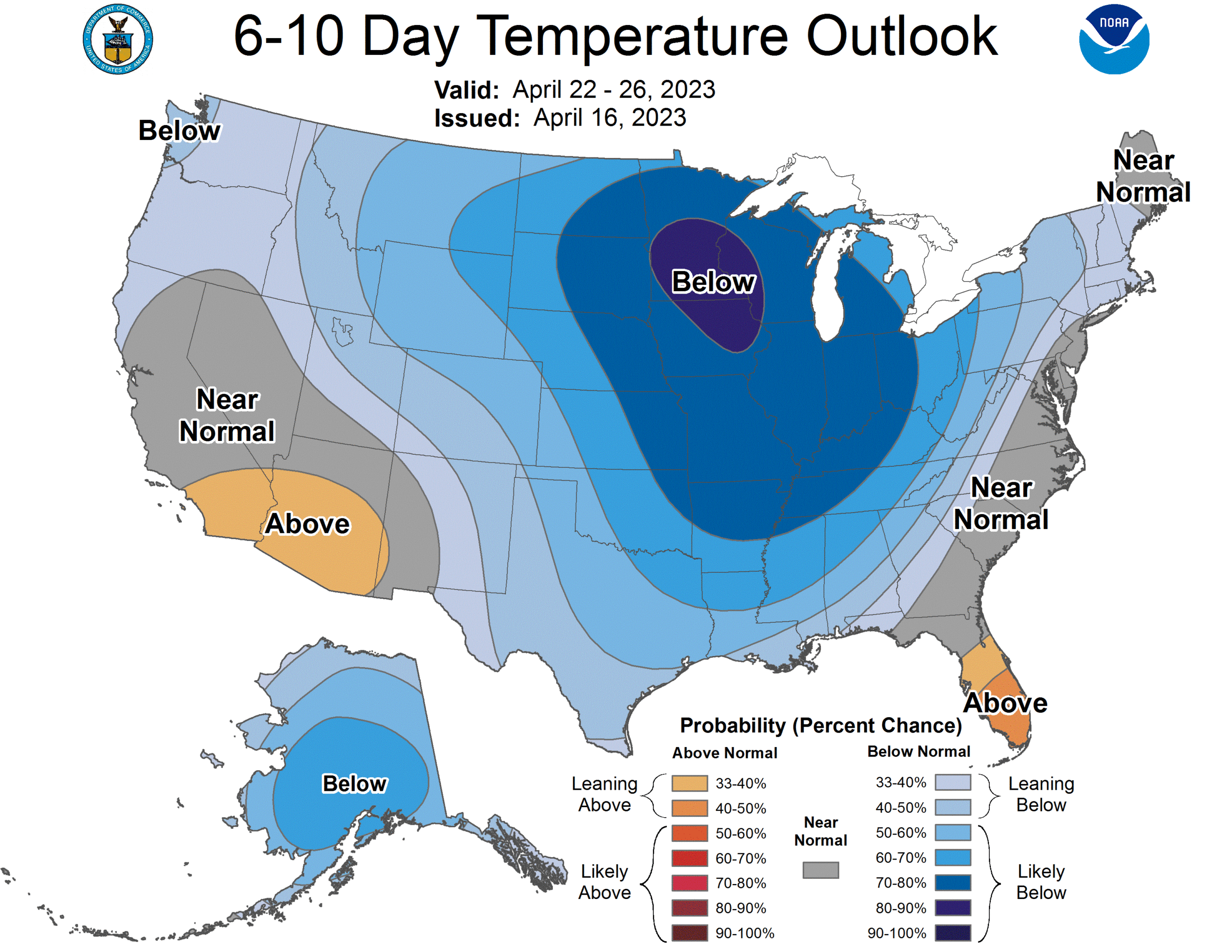 6 to 10 Day Outlook - Temperature Probability